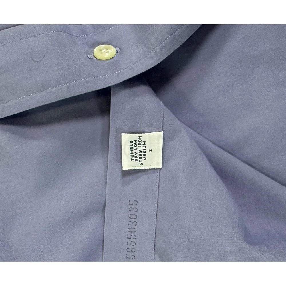 VTG 90's Polo Ralph Lauren Andrew 15 Blue/Lavender Shirt 100% Cotton Preppy